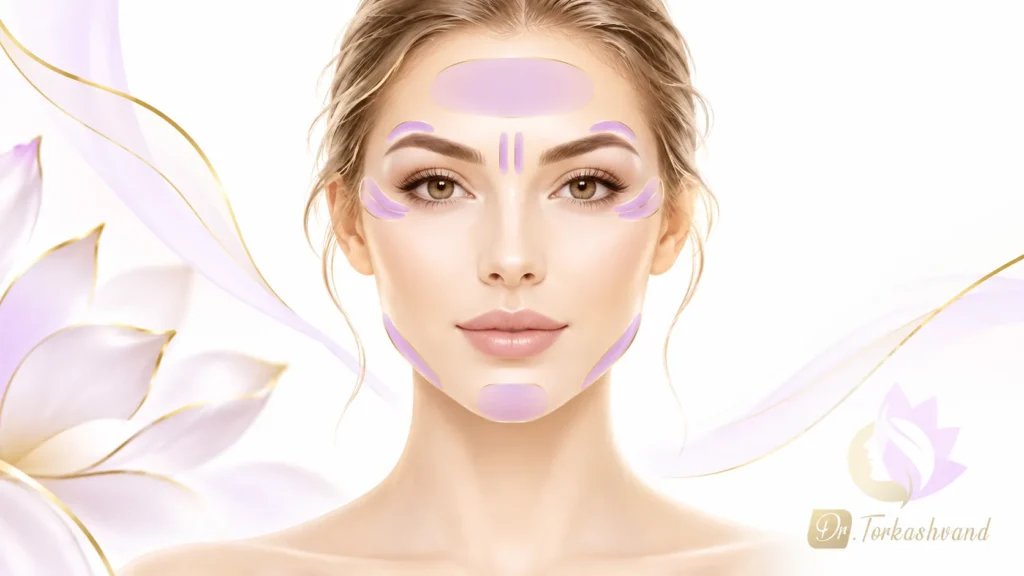 بوتاکس صورت چیست؟ راهنمای کامل نواحی تزریق، ماندگاری و عوارض